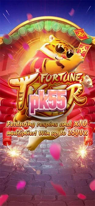 Tampilan visual slot Fortune Tiger dengan nuansa emas dan merah yang kental